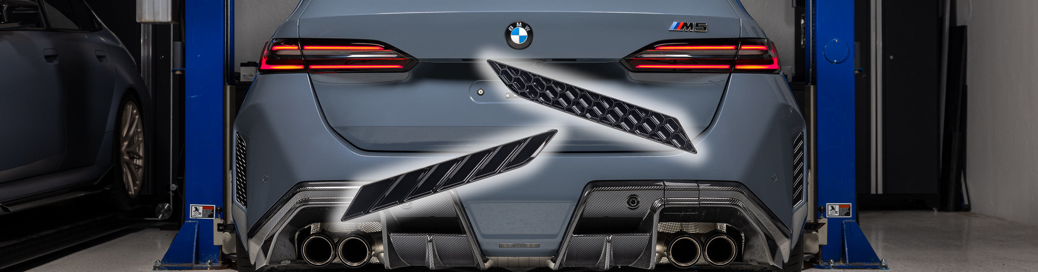 Acexxon Gloss Black Rear Reflector Inserts for BMW G90 and G99 M5