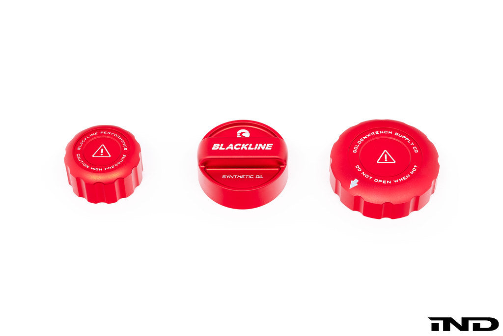 Goldenwrench Blackline Performance BMW M Car (S63 / S68) Engine Cap Cover Set - Edition Red