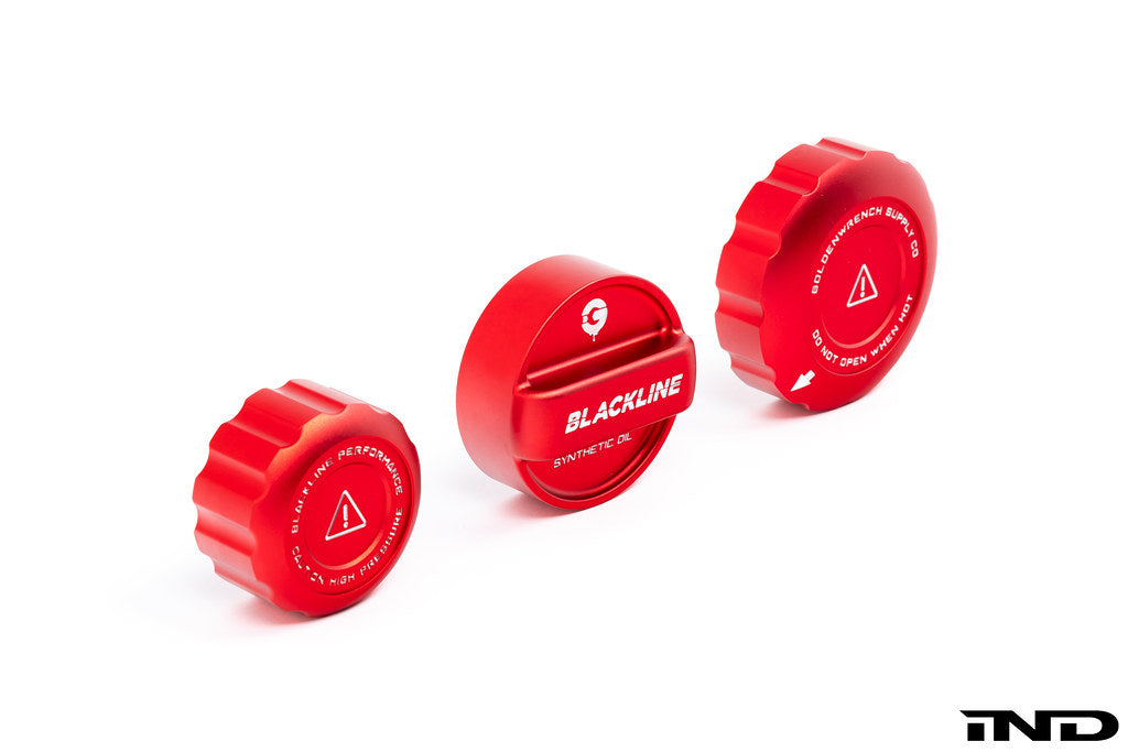 Goldenwrench Blackline Performance BMW M Car (S63 / S68) Engine Cap Cover Set - Edition Red