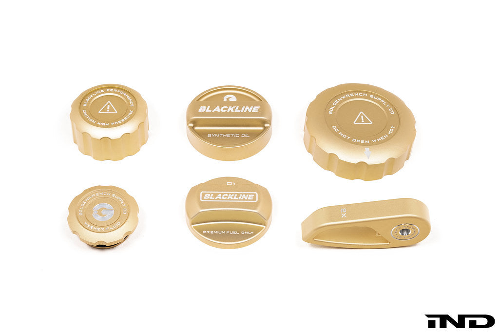 Goldenwrench Blackline Performance BMW M Car (S55) CCB Gold Cap Complete Set