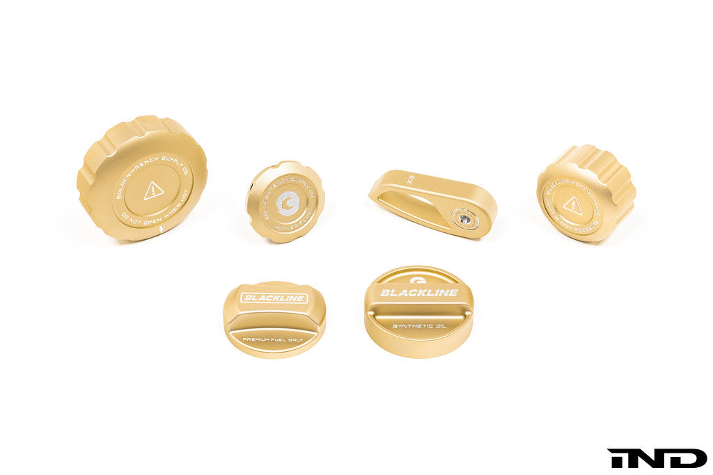 Goldenwrench Blackline Performance BMW M Car (S55) CCB Gold Cap Complete Set