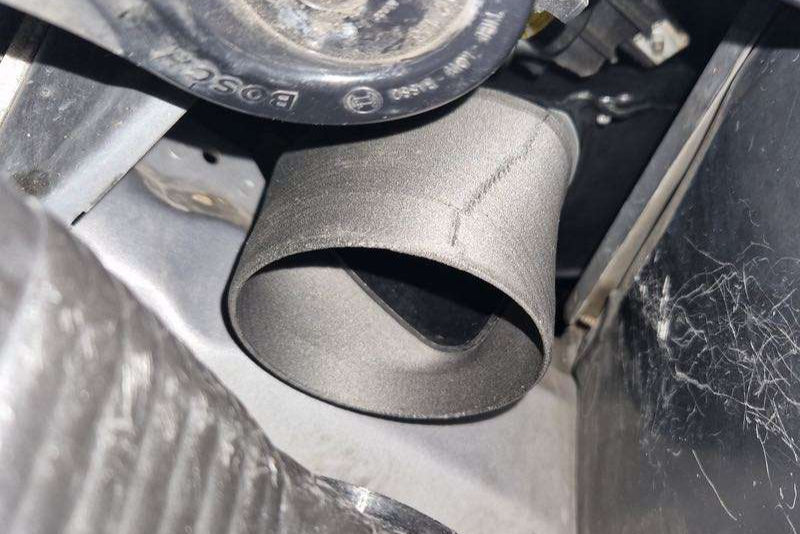 Burkhart Engineering E46 M3 CSL Airbox Snorkel Round Hose Adapter - Angled