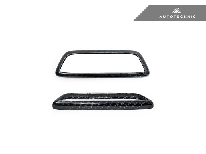 AutoTecknic BMW M Front Seat Dry Carbon Illuminated Emblem Surround