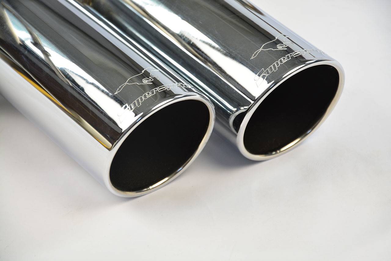 Close up exhaust tips