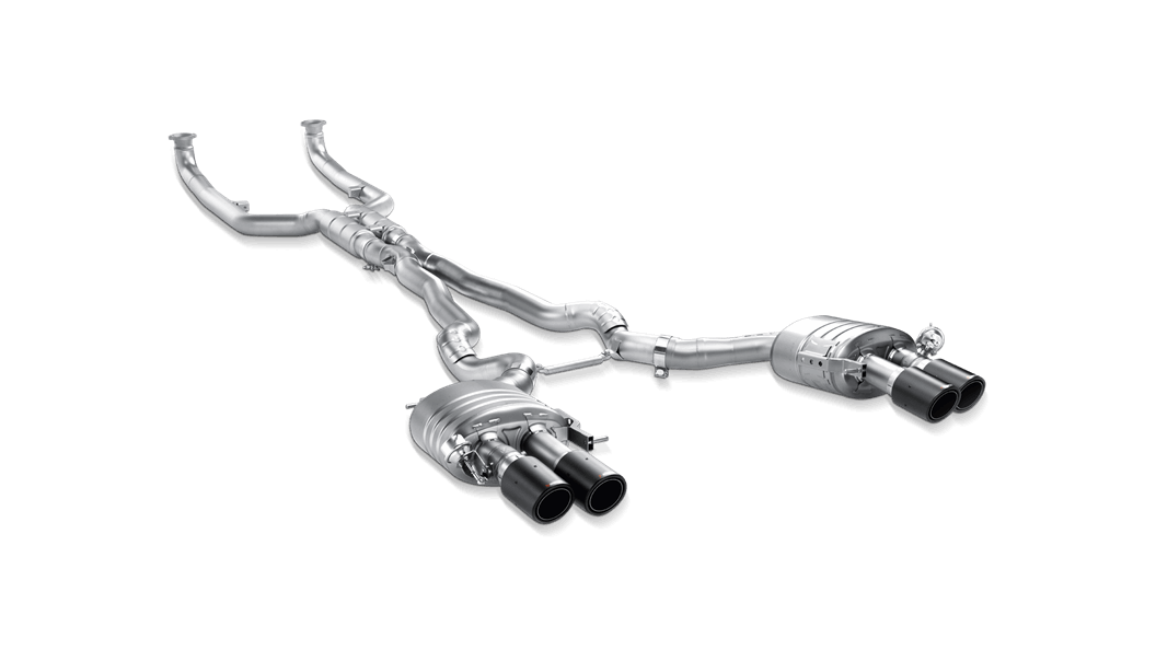 Akrapovic f12 f13 m6 evolution exhaust system w carbon tail pipe set titanium - iND Distribution