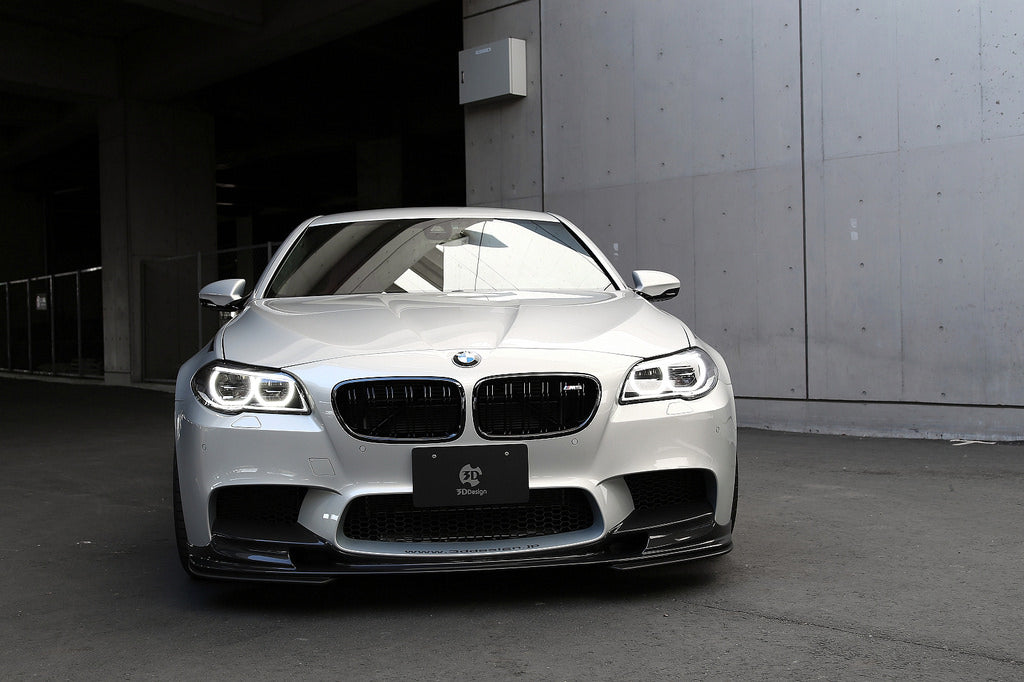 3d design f10 m5 carbon fiber front lip spoiler set - iND Distribution