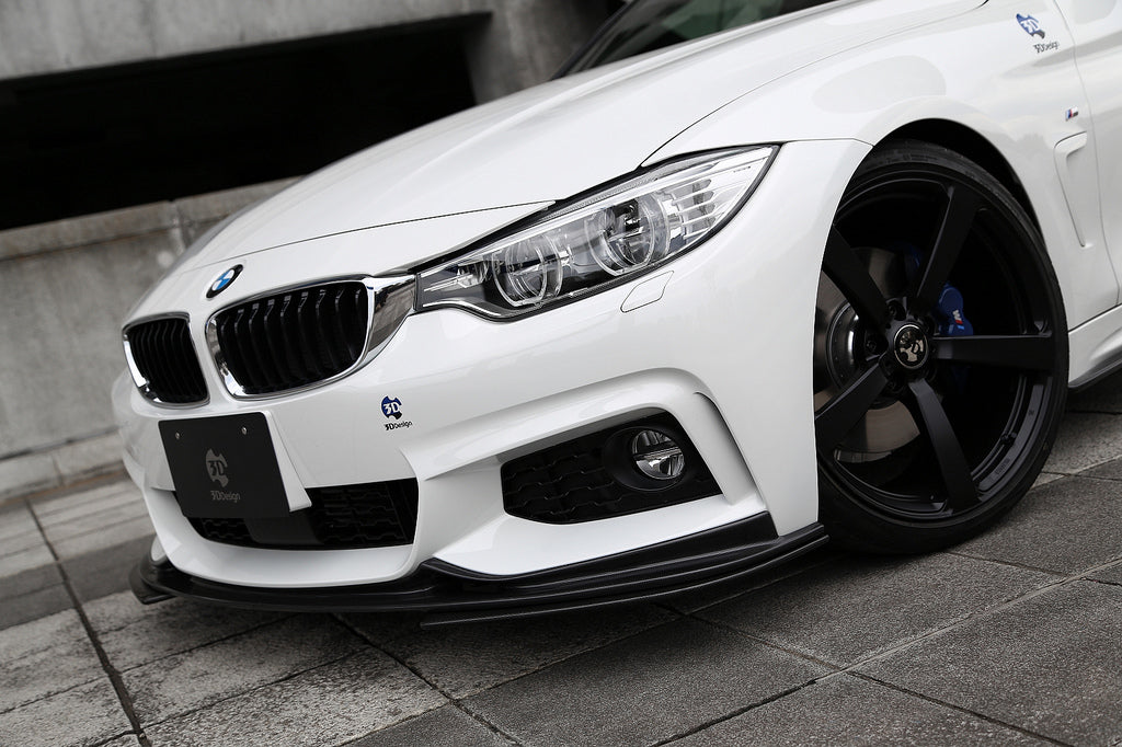 3d design f32 f36 m sport carbon fiber front lip spoiler - iND Distribution