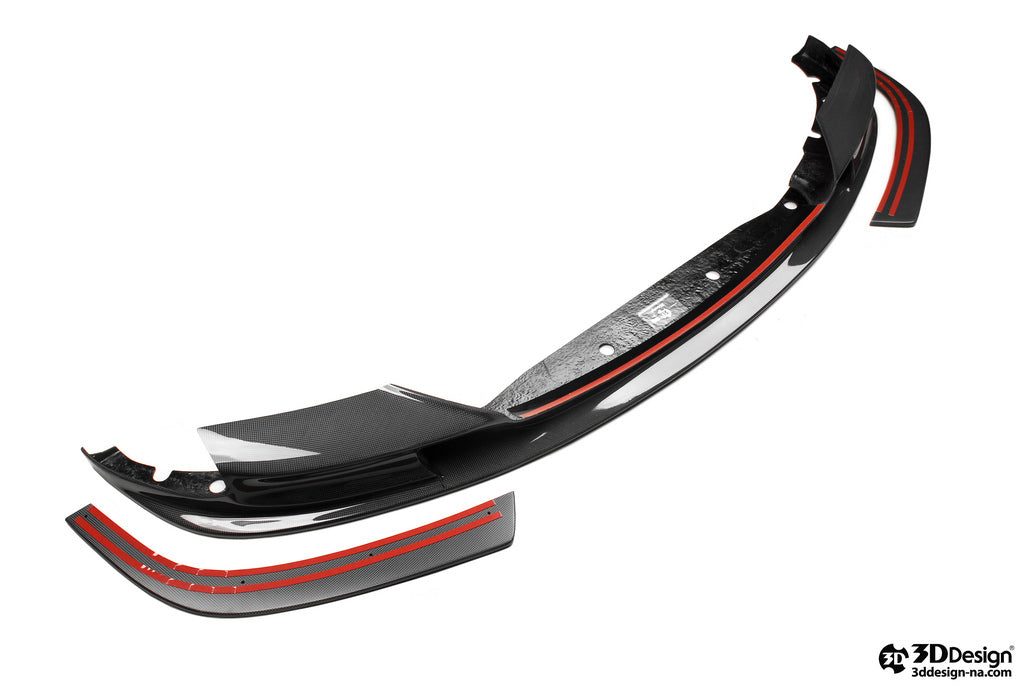 3d design f10 m5 carbon fiber front lip spoiler set - iND Distribution