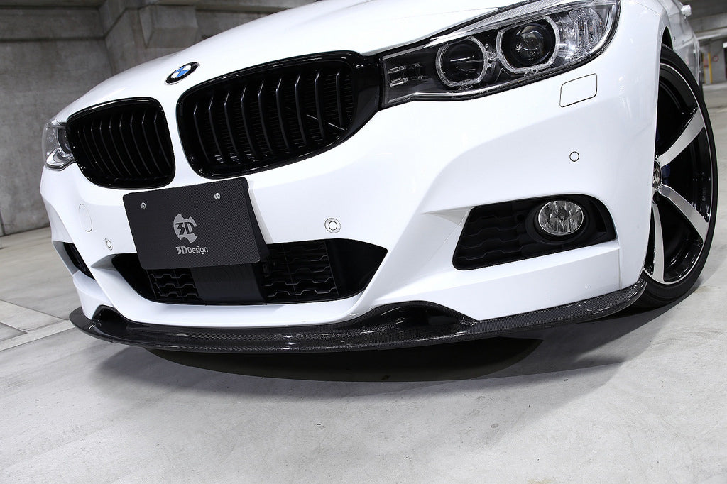 3d design f34 gt m sport carbon fiber front lip spoiler - iND Distribution