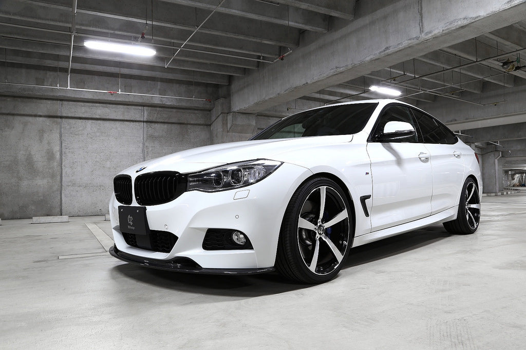 3d design f34 gt m sport carbon fiber front lip spoiler - iND Distribution