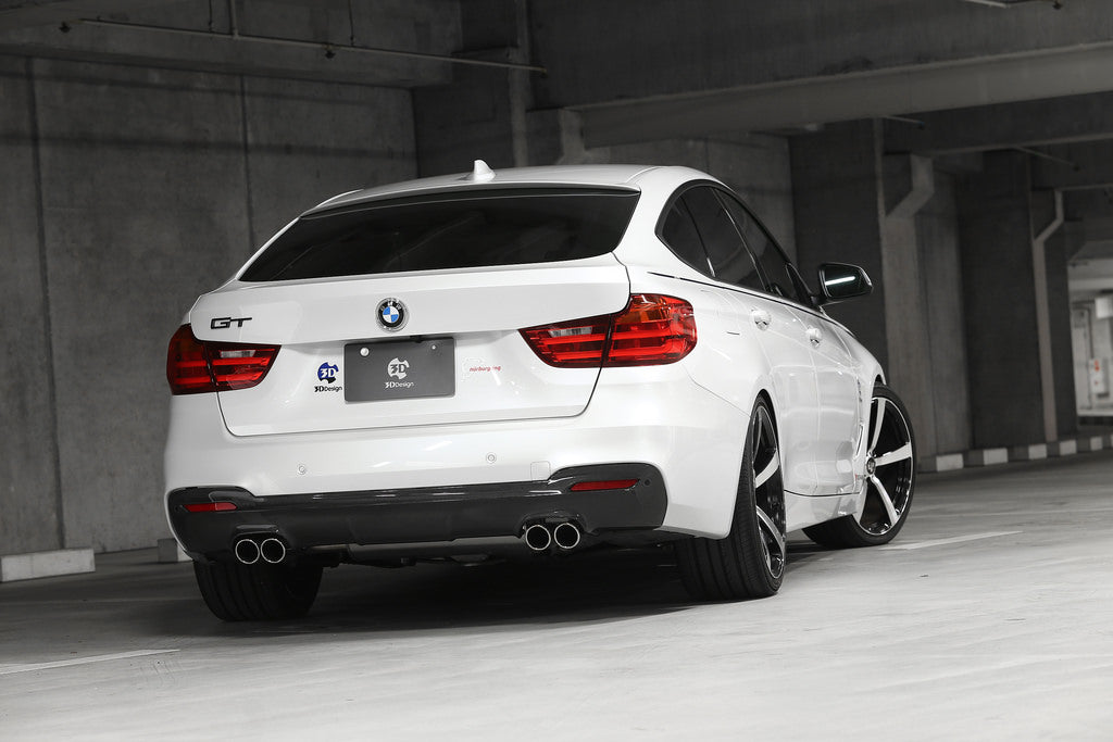 3d design f34 gt m sport carbon fiber rear diffuser - iND Distribution