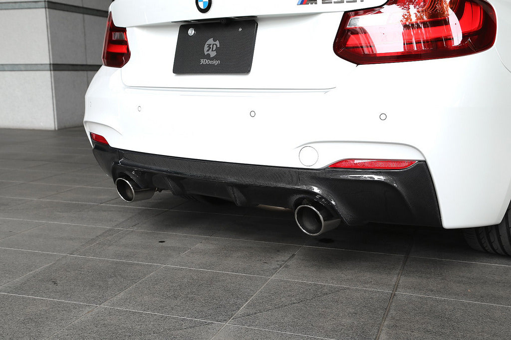 3d design f22 m sport carbon fiber rear diffuser - iND Distribution