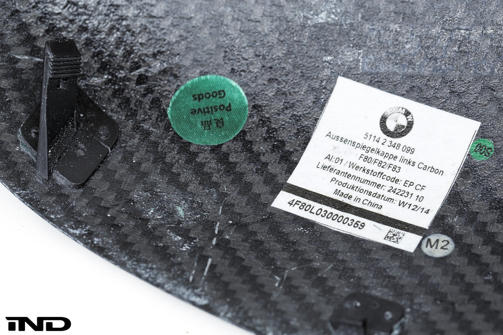 BMW m Performance f8x m3 m4 carbon fiber mirror cap set - iND Distribution