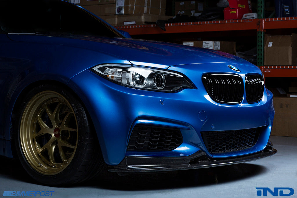 3d design f22 m sport carbon fiber front lip spoiler - iND Distribution