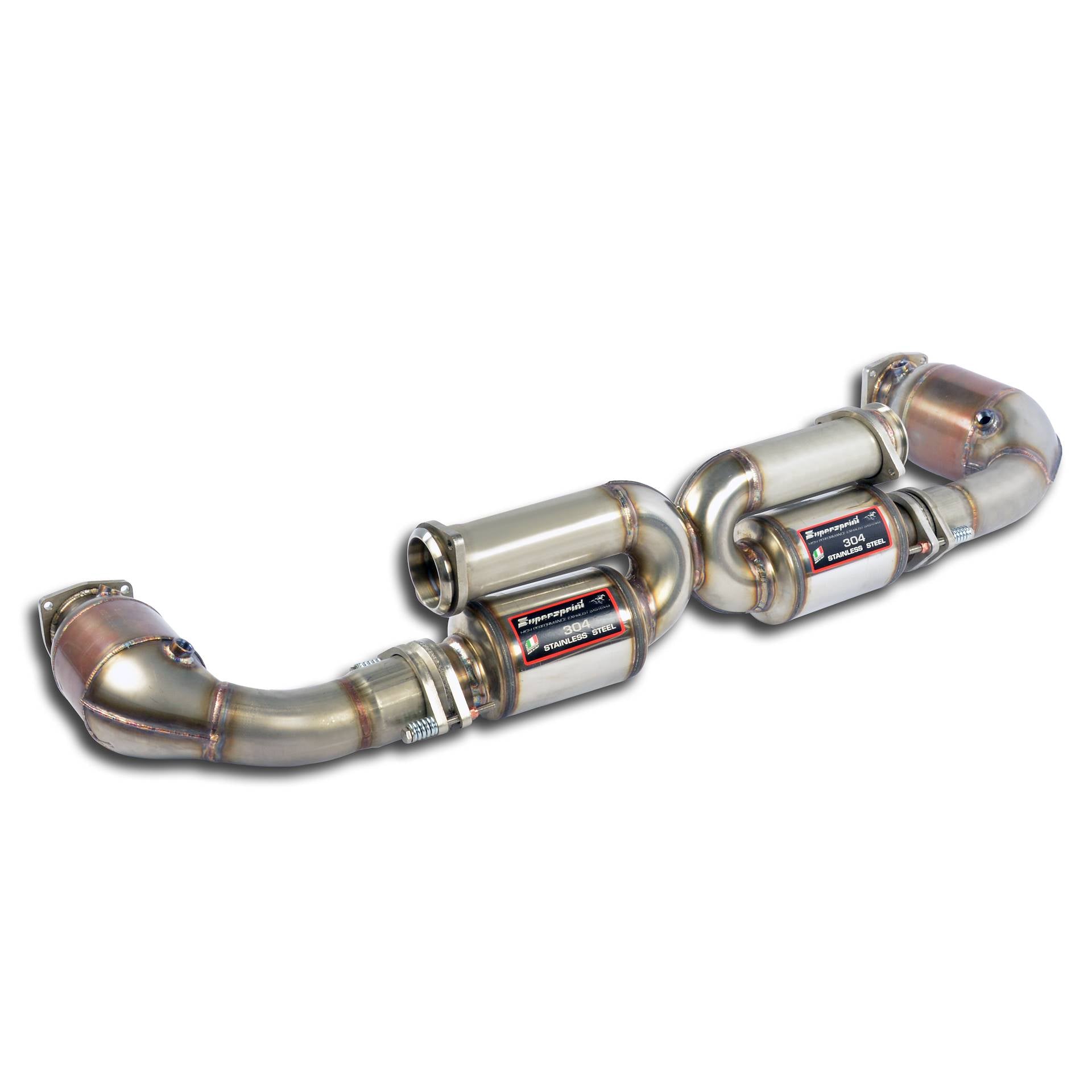 Supersprint PORSCHE 911 (991.1 Series Turbo / Turbo S) Rear Exhaust Right - Left "Racing" + Metallic Catalytic Converter 100Cpsi