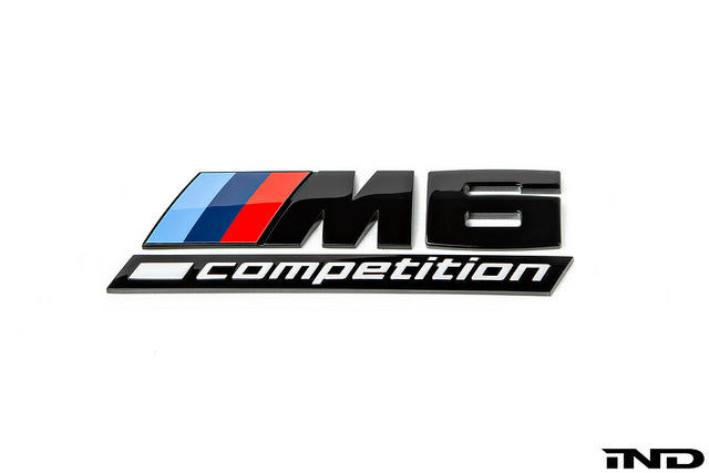 iND f1x m6 competition gloss black trunk emblem - iND Distribution