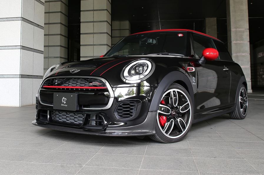3d design mini f56 jcw carbon fiber front lip spoiler - iND Distribution