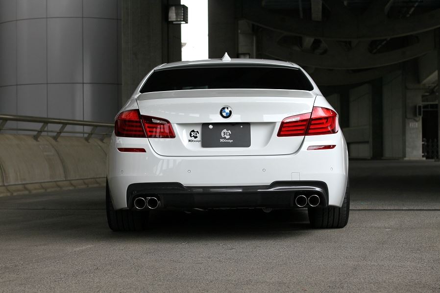3d design f10 f11 m sport carbon fiber rear diffuser - iND Distribution