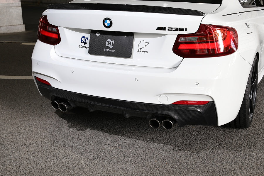 3d design f22 m sport carbon fiber rear diffuser 1 - iND Distribution