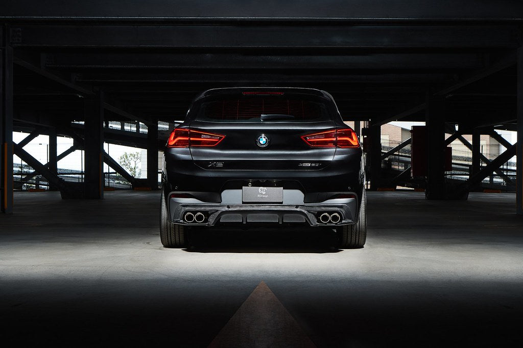 3D Design F39 X2 M-Sport X Carbon Rear Diffuser - 4 Tip