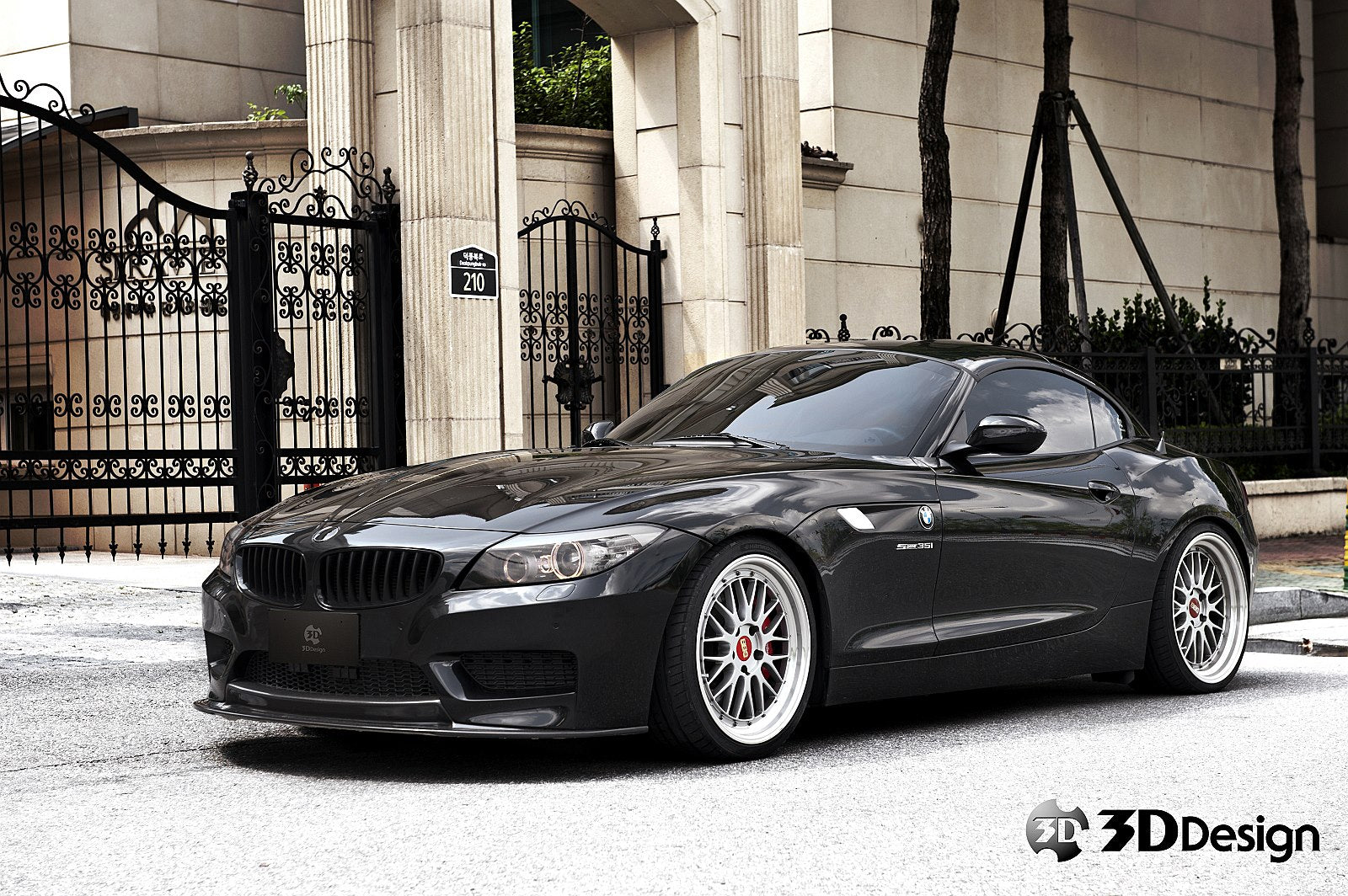 3d design e89 m sport carbon fiber front lip spoiler - iND Distribution