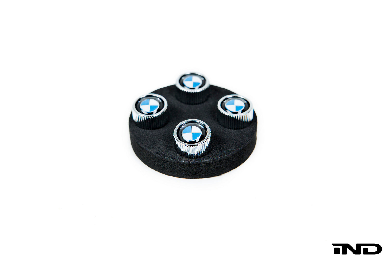 BMW OEM roundel chrome valve stem cap set - iND Distribution
