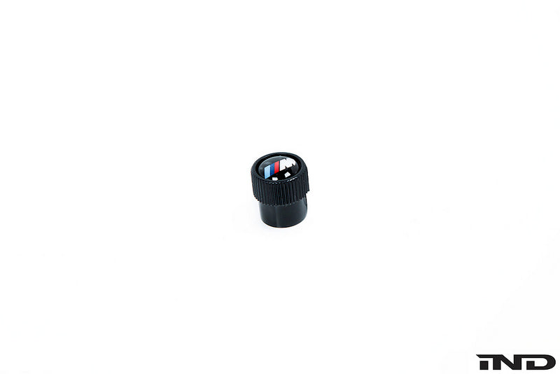 BMW OEM m logo black valve stem cap set - iND Distribution