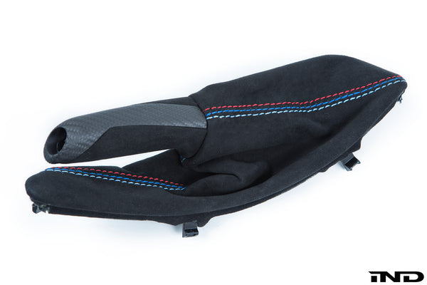 IND F8X M3 / M4 Matte Carbon + Alcantara Parking Brake