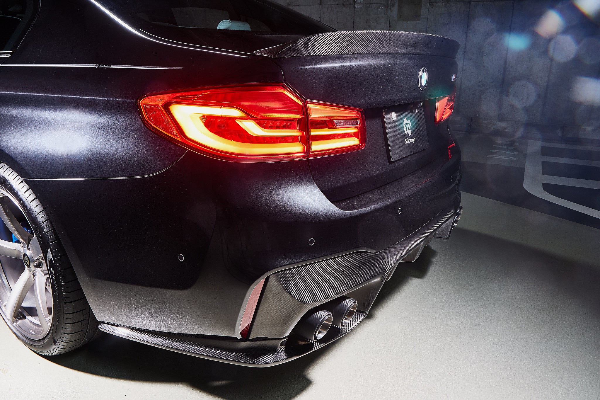 3d design f90 m5 carbon rear under splitters - iND Distribution