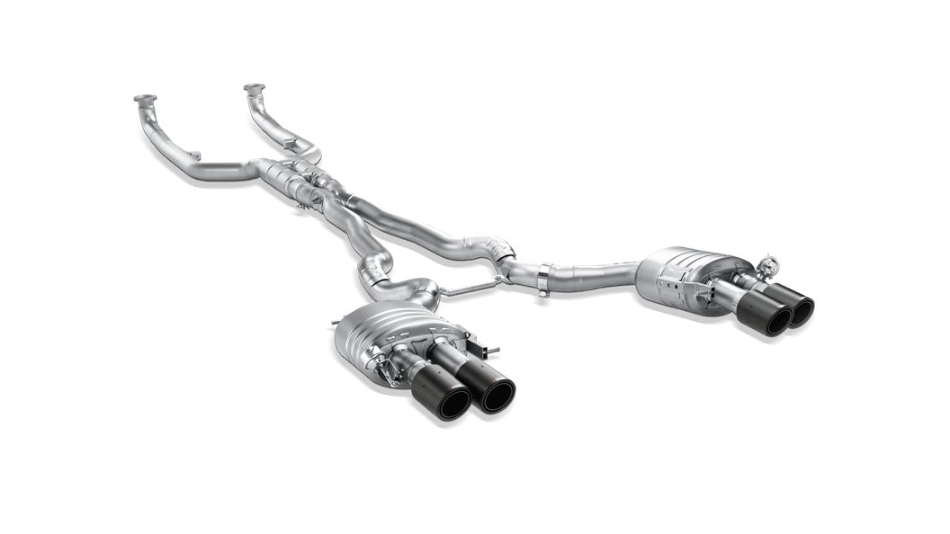 Akrapovic f10 m5 evolution exhaust system w carbon tail pipe set titanium - iND Distribution