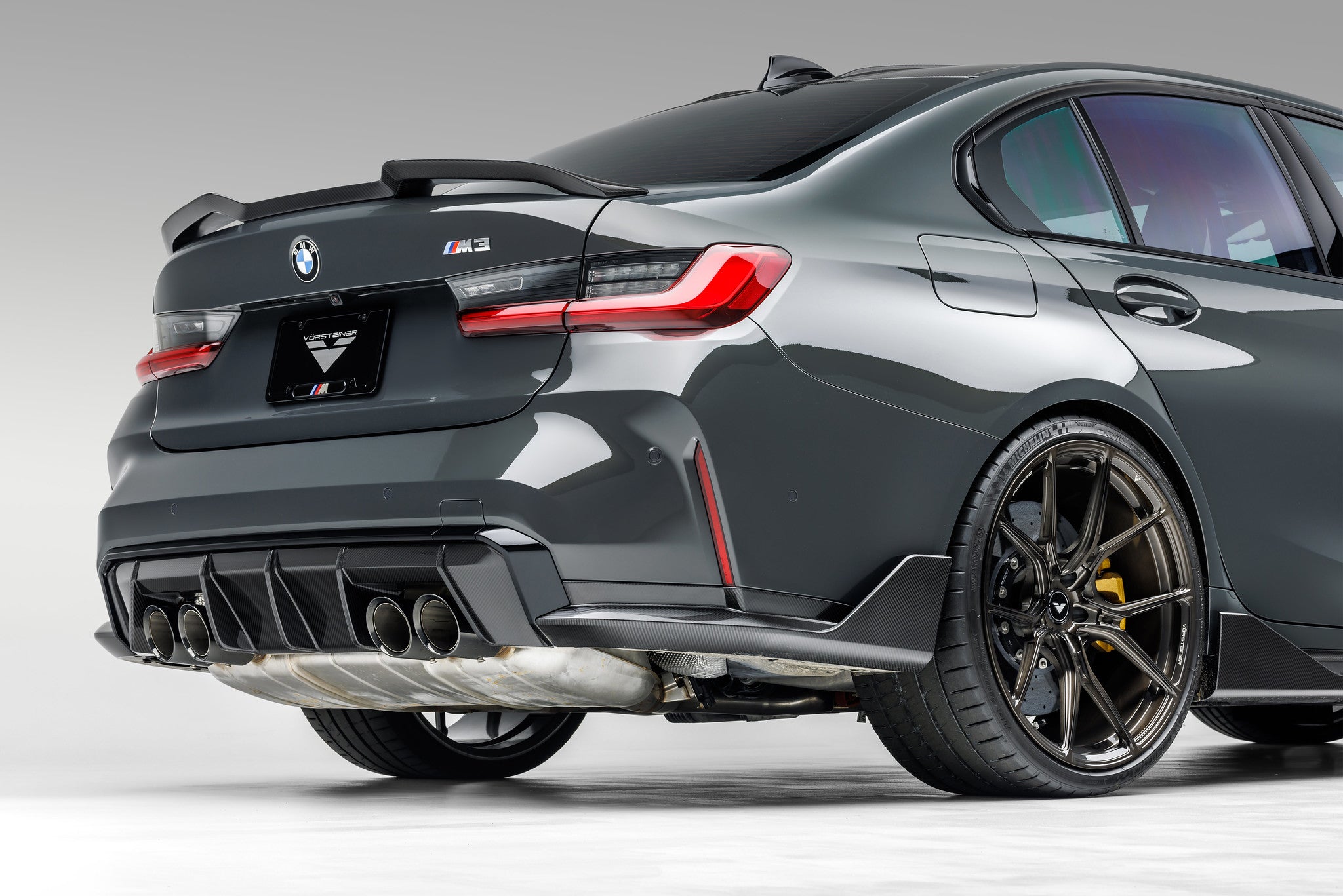 Vorsteiner G80 M3 Dry Carbon Aero Trunk Spoiler - 2x2 Gloss Finish