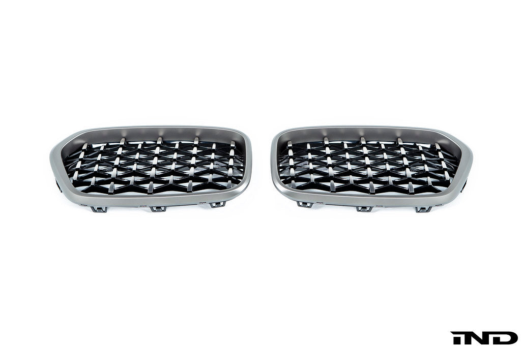 BMW F39 X2 Burnished Aluminum Front Grille Set - Mesh