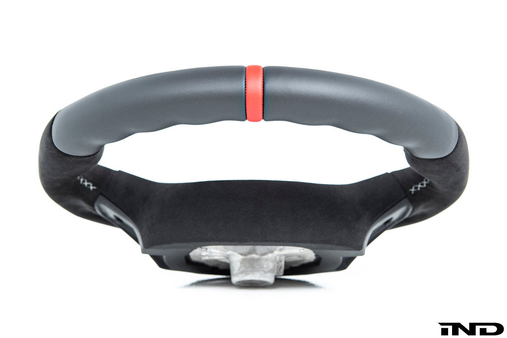 BMW M Performance G-Chassis Steering Wheel - Red Stripe + Silver Grey Stitching