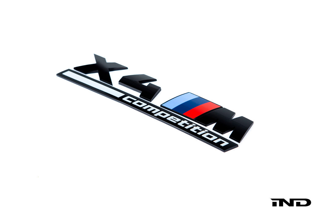 BMW F98 X4M Competition Trunk Emblem - Gloss Black