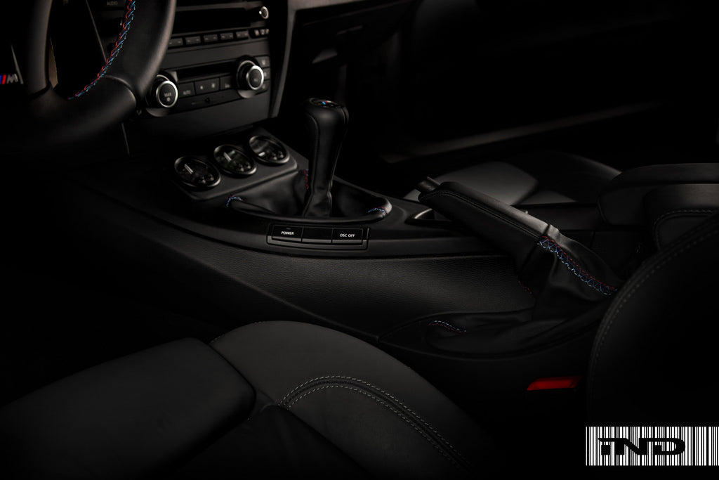 iND e9x m3 custon tri stitch leather e brake boot - iND Distribution