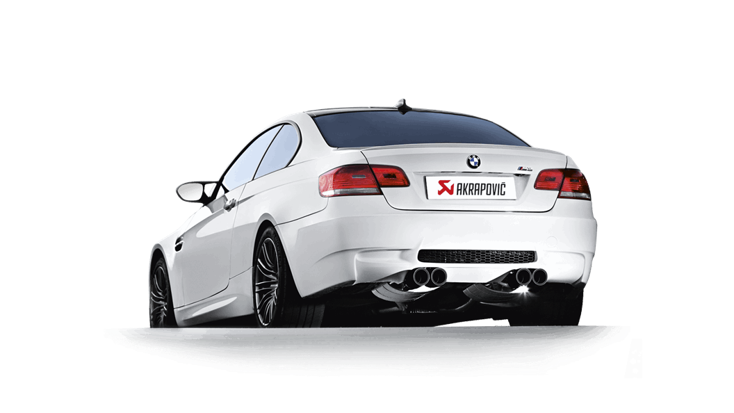 Akrapovic e92 e93 m3 evolution exhaust system w carbon tail pipe set titanium - iND Distribution