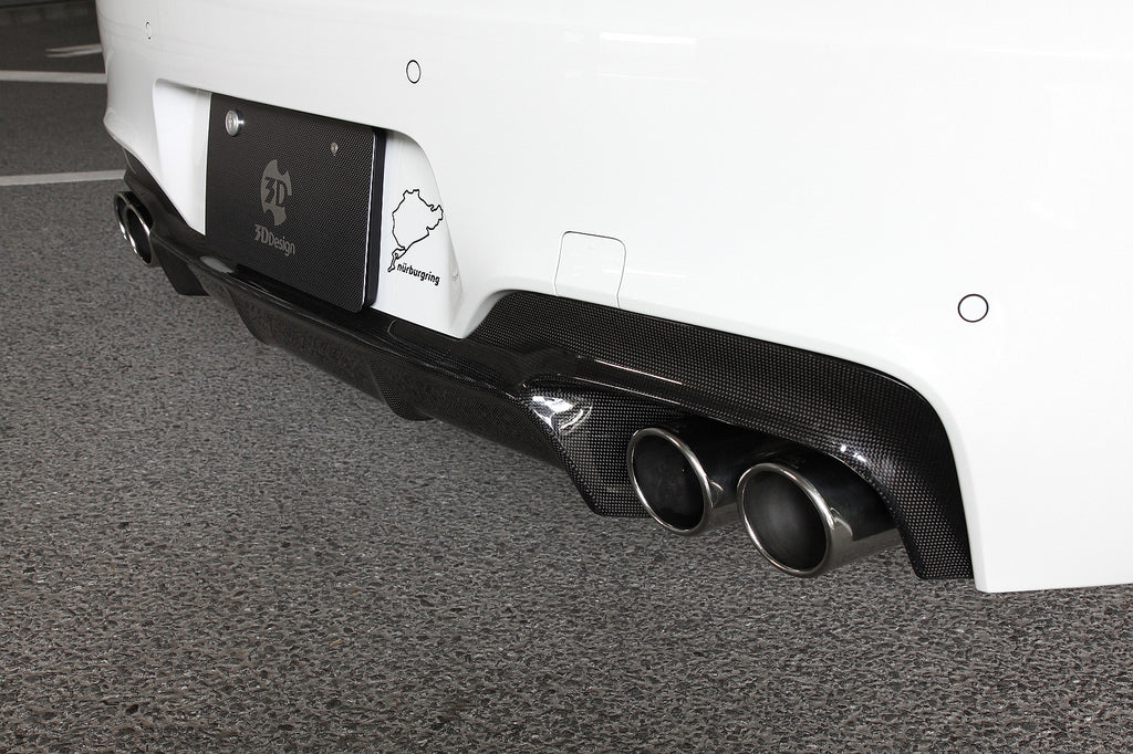3d design f06 f12 f13 m sport carbon fiber rear diffuser - iND Distribution