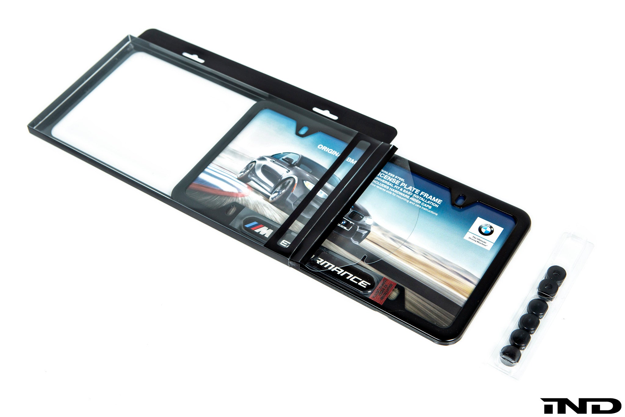 BMW M Performance Black Stainless Steel Plate Frame