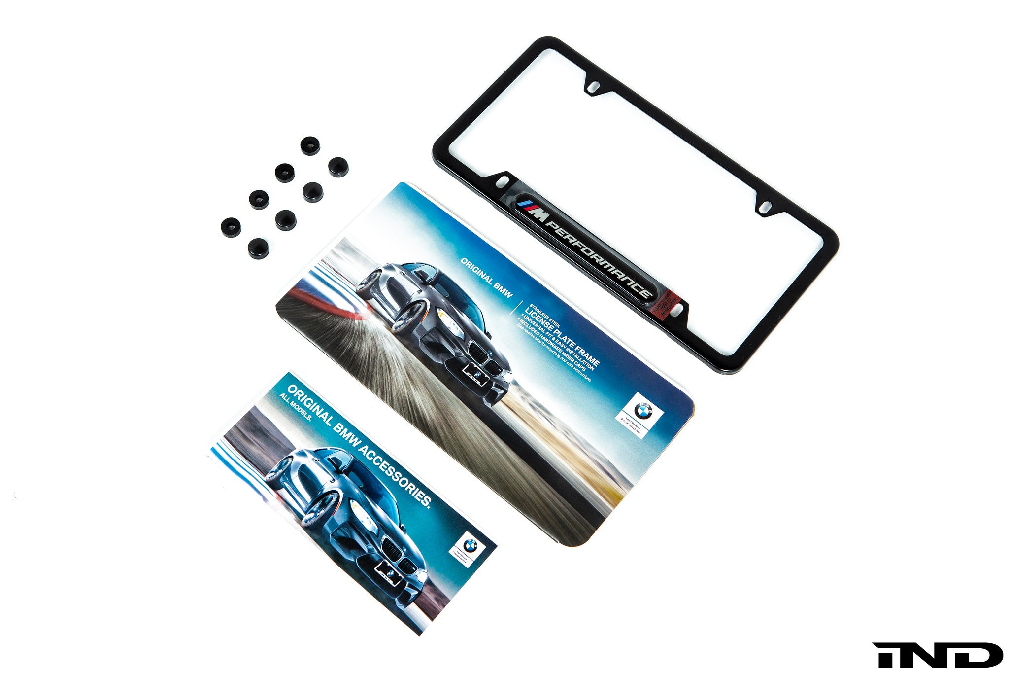 BMW M Performance Black Stainless Steel Plate Frame