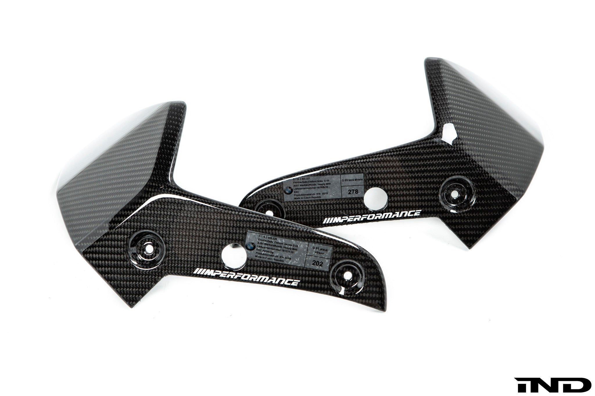 BMW m Performance g05 x5 carbon front winglet set - iND Distribution