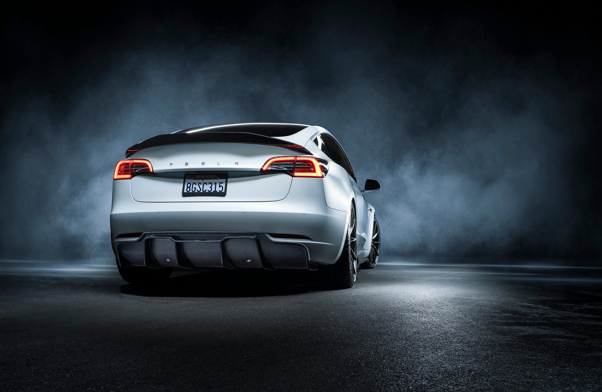 Vorsteiner telsa model 3 volta track edition rear carbon diffuser - iND Distribution