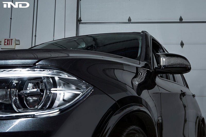 BMW m Performance f85 x5m f86 x6m carbon fiber mirror cover set - iND Distribution