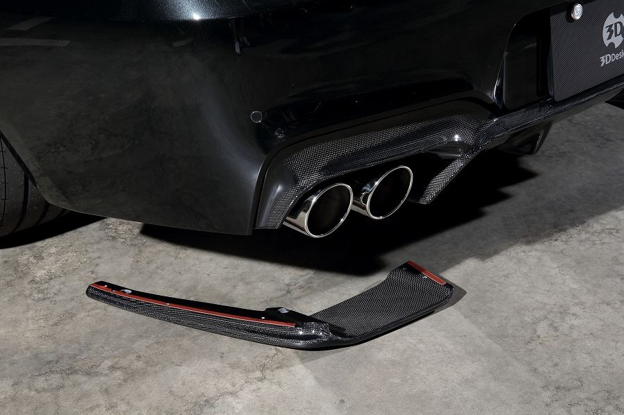 3d design f06 f12 f13 m6 carbon fiber rear under splitters - iND Distribution