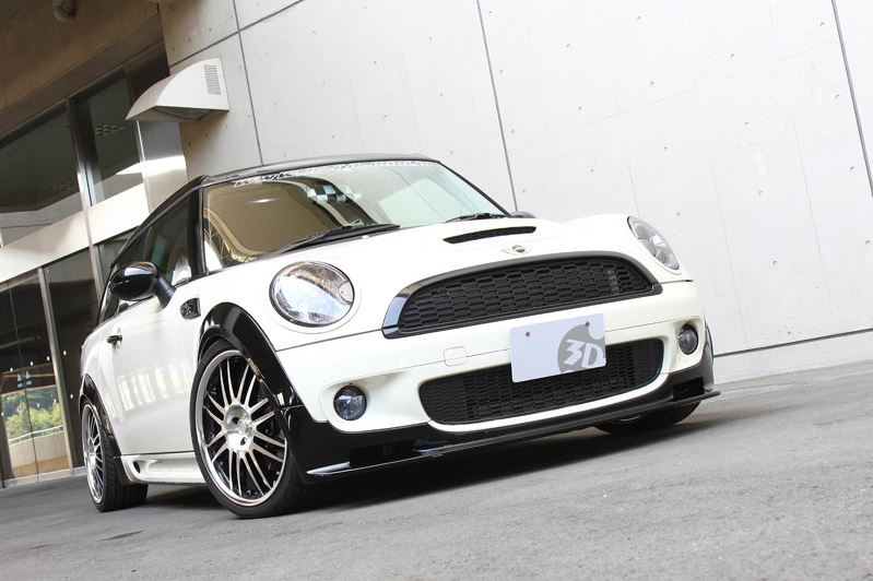 3d design mini r55 r56 cooper s front lip spoiler - iND Distribution