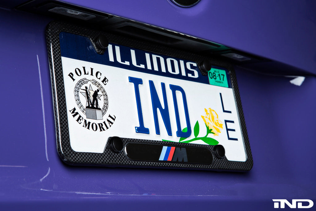 BMW m carbon fiber license plate frame - iND Distribution