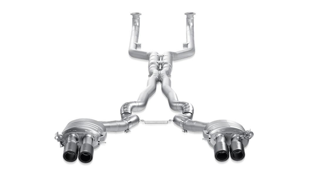 Akrapovic f10 m5 evolution exhaust system w carbon tail pipe set titanium - iND Distribution