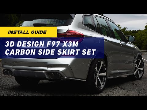 3D Design F97 X3M / F98 X4M Carbon Side Skirt Set