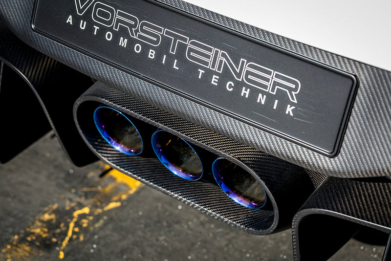 Vorsteiner 458 italia carbon rear bumper with diffuser and exhaust tips - iND Distribution
