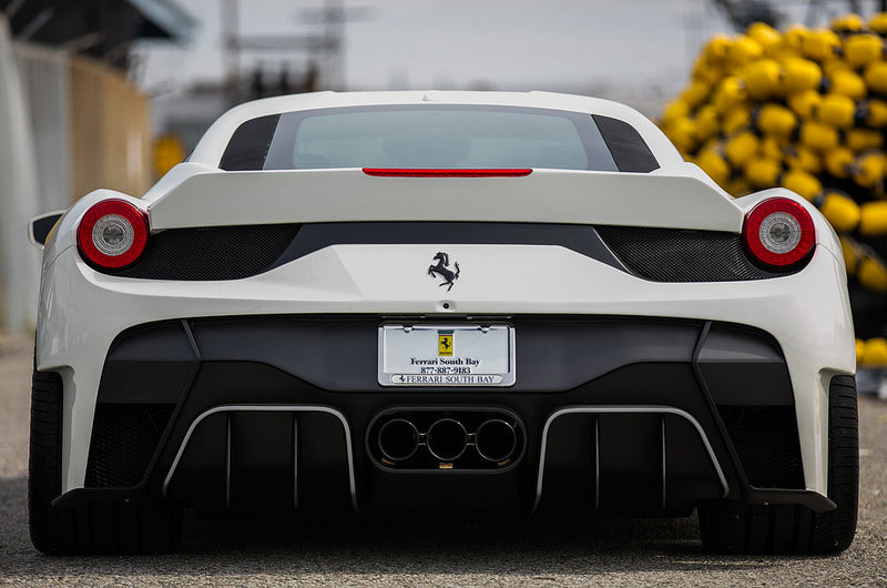 Vorsteiner 458 italia carbon rear bumper with diffuser and exhaust tips - iND Distribution