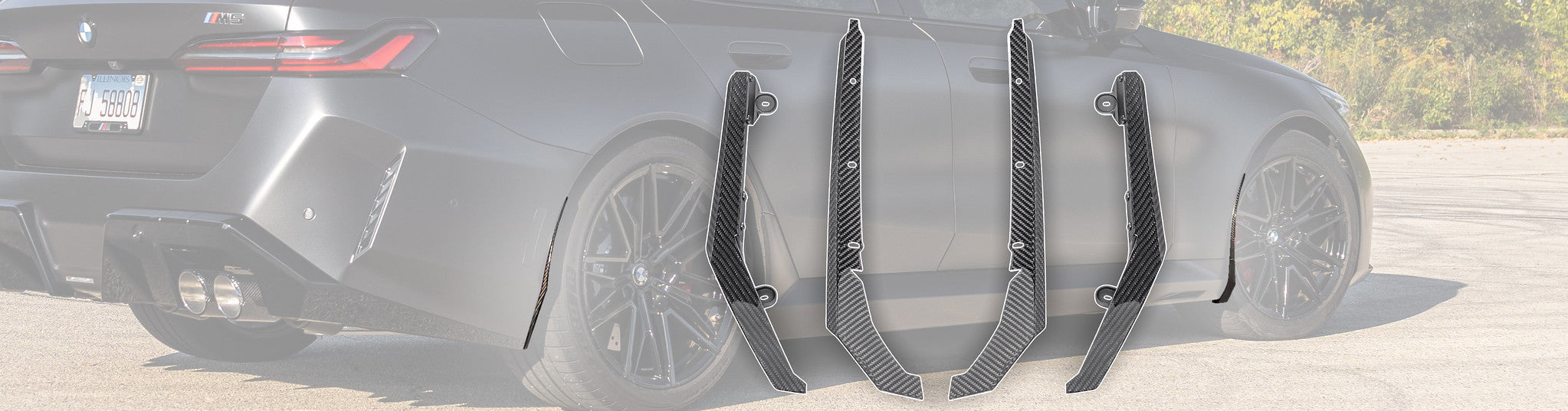 BMW G90 & G99 M5 Carbon Fiber Splash Guards by Megachip